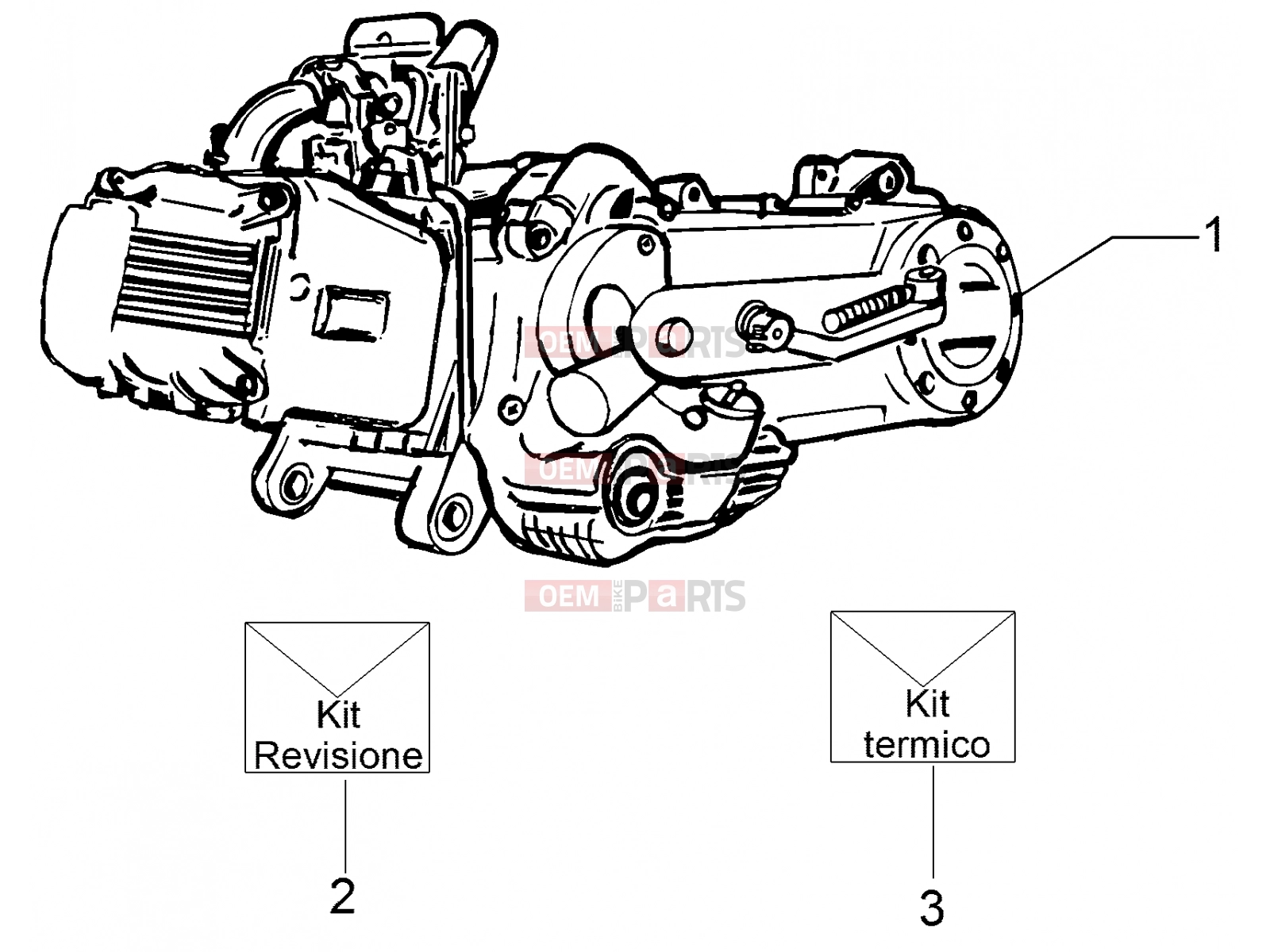 PIAGGIO Fly 50 4T 2V Engine » Engine, assembly