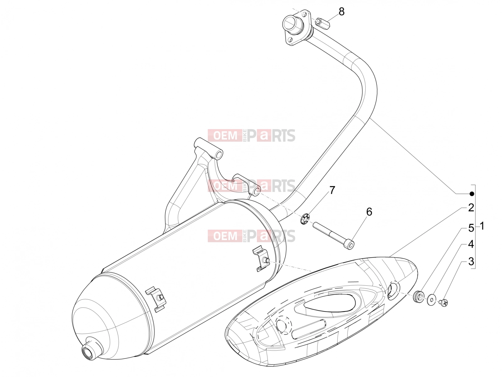 PIAGGIO Fly 50 4T 2V Engine » Silencer