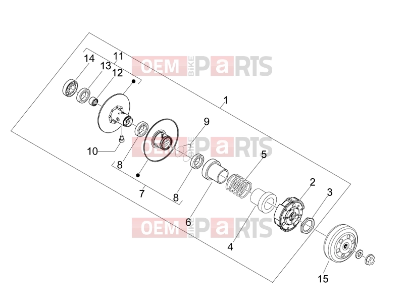 PIAGGIO Fly 50 4T 4V Engine » Driven pulley