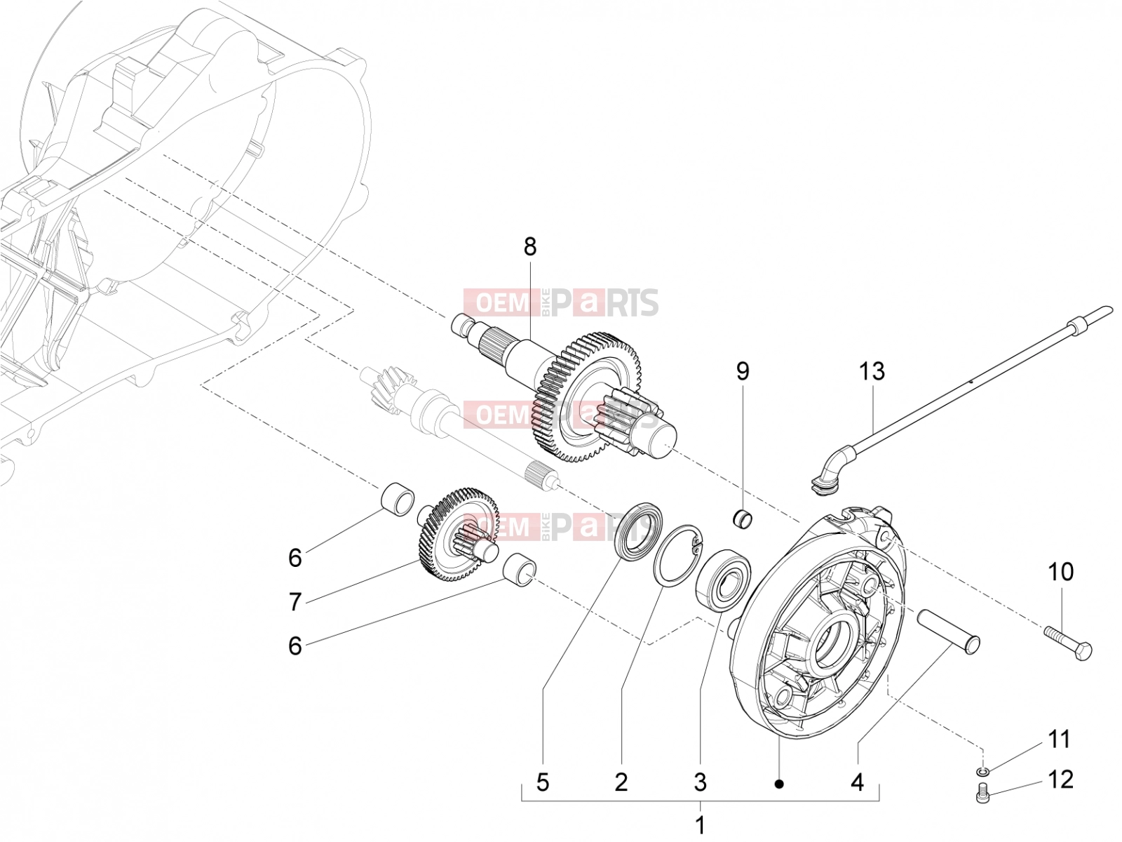 PIAGGIO Fly 50 4T 4V Engine » Reduction unit