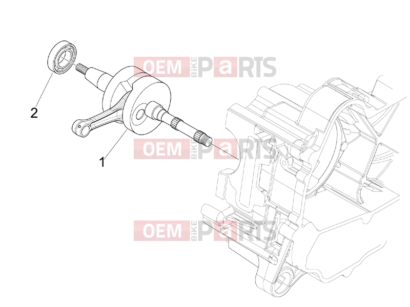 Engine » Crankshaft - Piaggio Fly 50 4T 4V 2016
