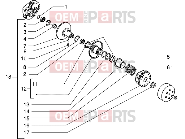 PIAGGIO Engine » Driven pulley