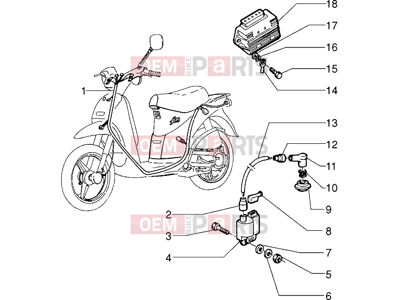 Electrical system » Electrical devices - Piaggio Free FL