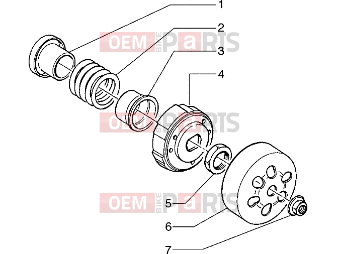 Engine » Driven pulley - Piaggio Hexagon 125