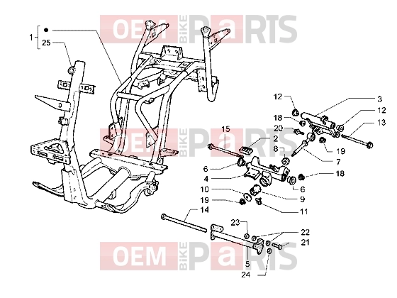 Chassis » Frame - Piaggio Hexagon GT