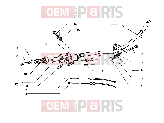 PIAGGIO Handlebars » Handlebars component parts