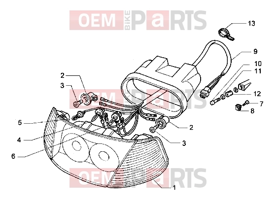 PIAGGIO Electrical system » Headlamp