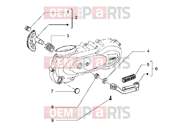 PIAGGIO Engine » Starter lever