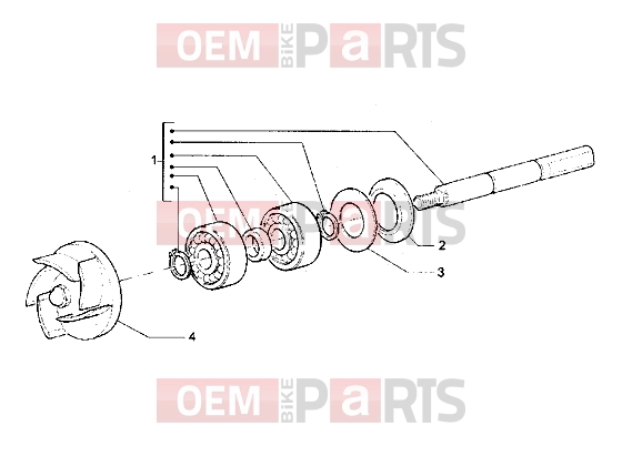 Engine » Water pump - Piaggio Hexagon LX