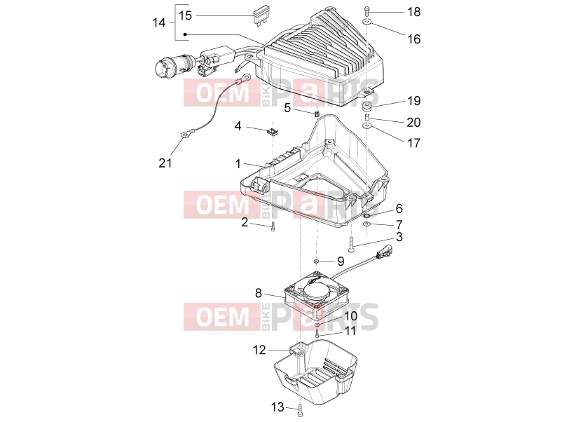PIAGGIO Liberty elettrico PPT (E) Electrical system » Electrical system components
