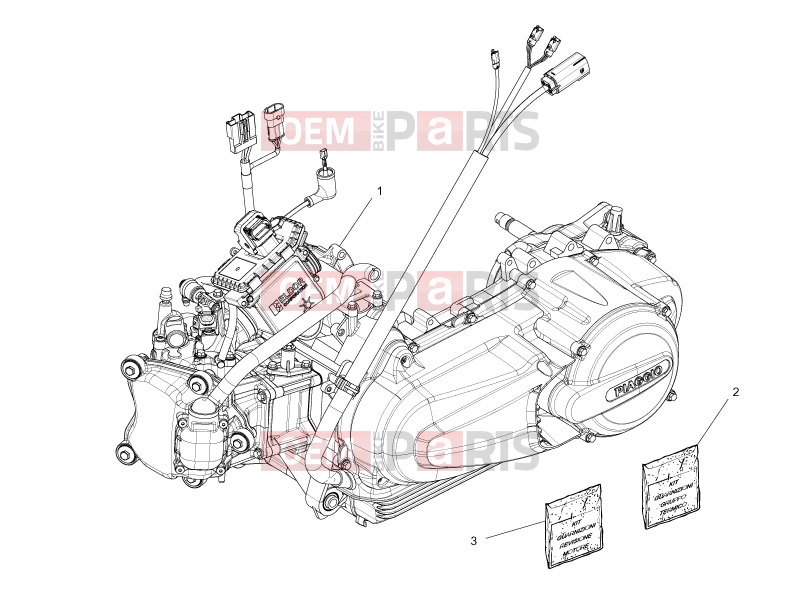 PIAGGIO MP3 125 Hibrid Engine » Engine, assembly