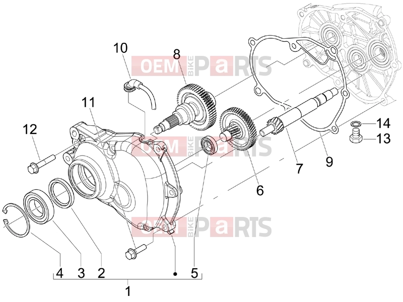 PIAGGIO MP3 250 Engine » Reduction unit