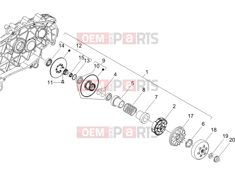 PIAGGIO MP3 250 Engine » Driven pulley