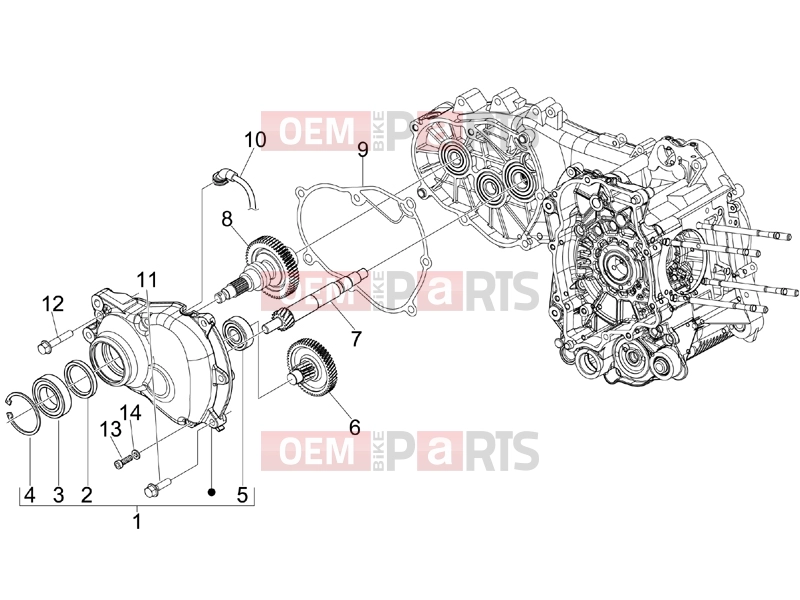 PIAGGIO MP3 250 ie MIC Engine » Reduction unit