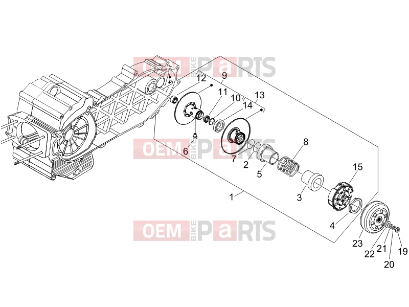 PIAGGIO MP3 400 ie Engine » Driven pulley