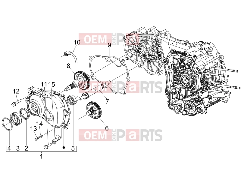 PIAGGIO MP3 500 (USA) Engine » Reduction unit