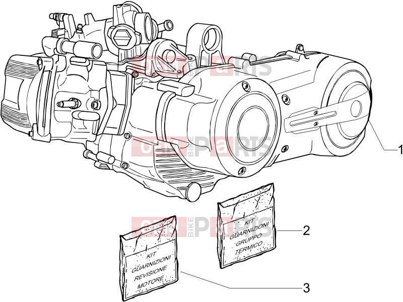 PIAGGIO MP3 500 (USA) Engine » Engine, assembly