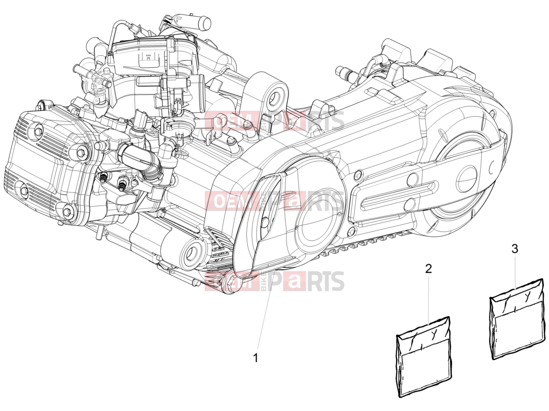 PIAGGIO MP3 500 LT Business Engine » Engine, assembly