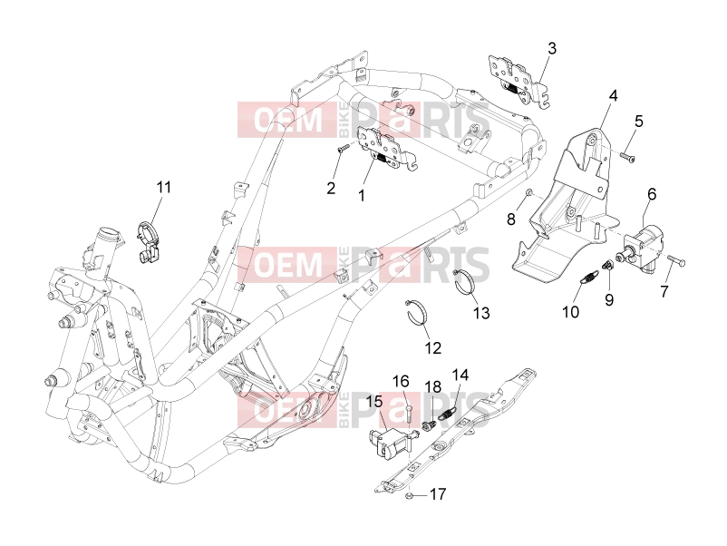 PIAGGIO MP3 500 RL Sport - Business Frame - Plastic parts - Coachwork » Locks