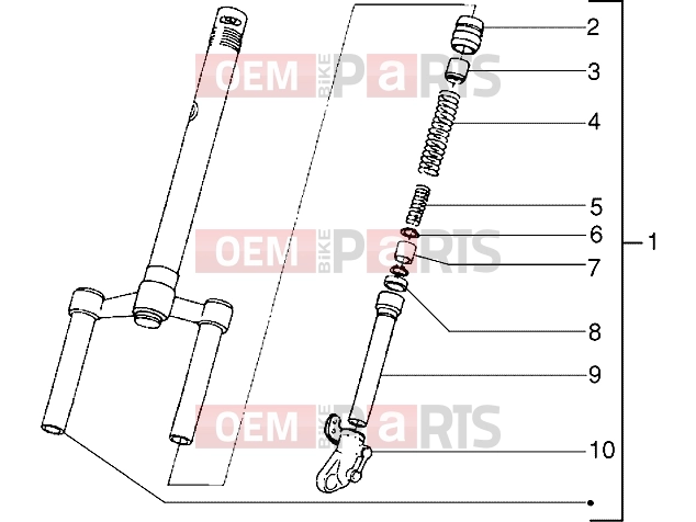 Suspensions-Wheels » Front fork - Piaggio NRG