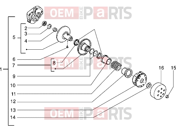 PIAGGIO Engine » Driven pulley