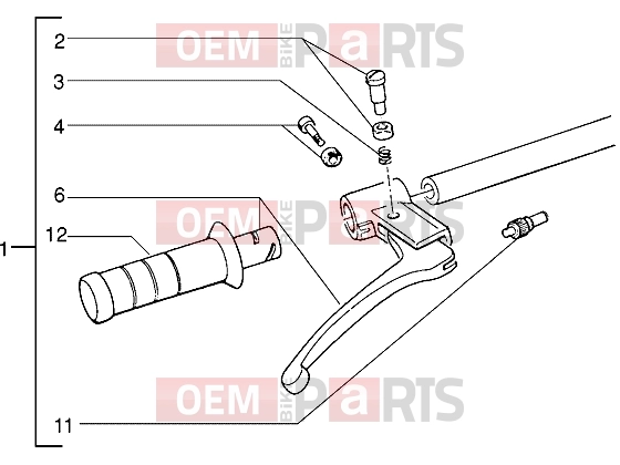 PIAGGIO Handlebars » Handlebars component parts