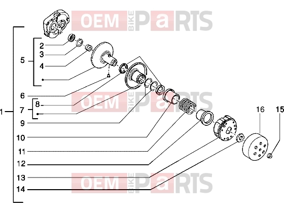 Engine » Driven pulley - Piaggio NRG MC3