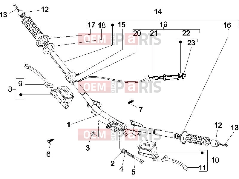 PIAGGIO NRG Power DD Handlebars/Steering » Handlebars - Master cil.