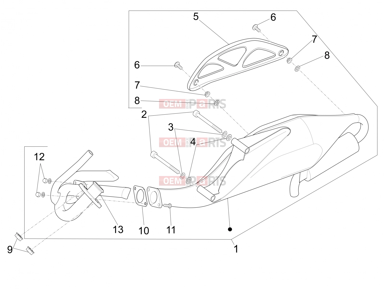Engine » Silencer - Piaggio NRG Power DD 2012