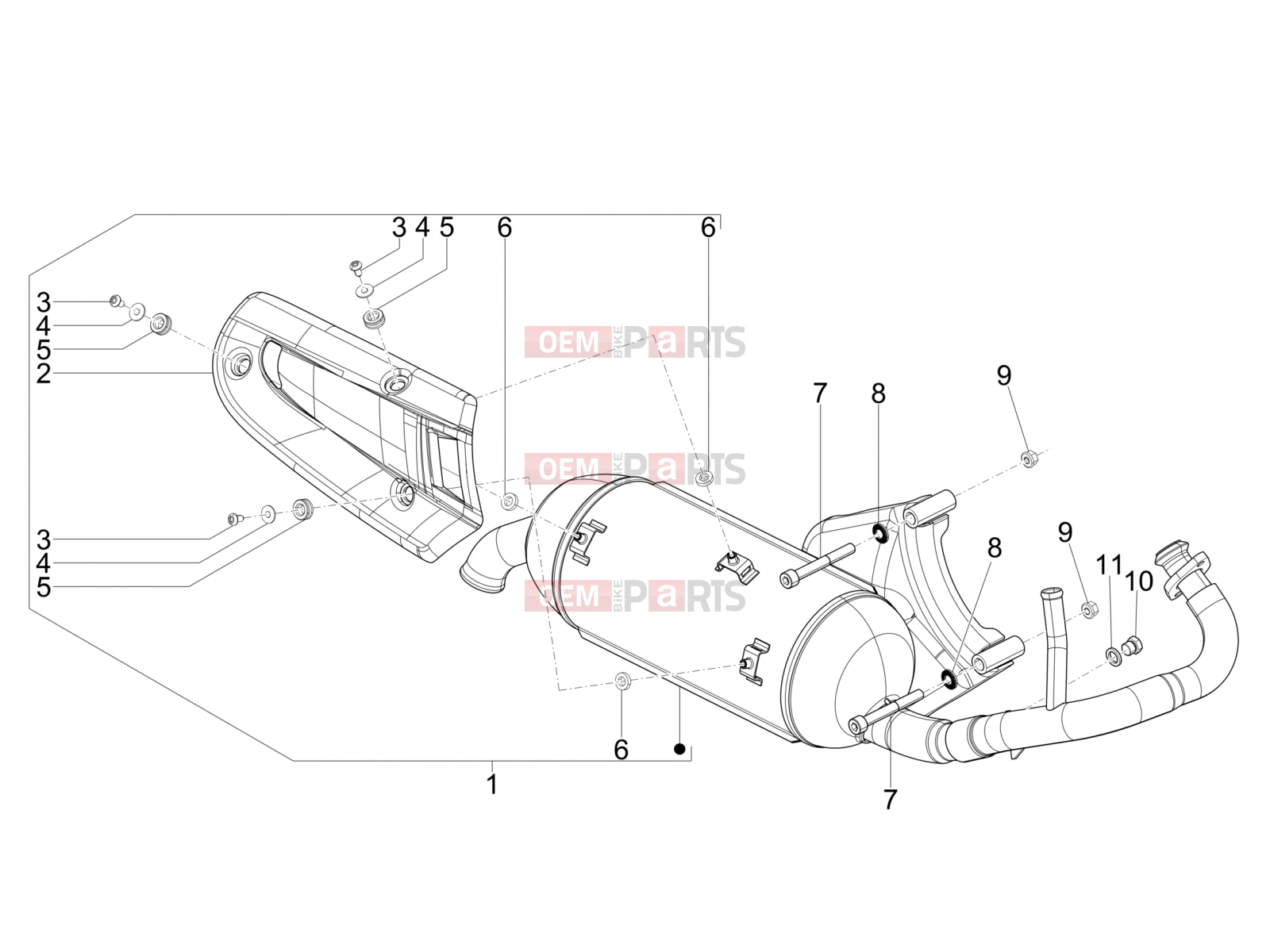 Engine » Silencer - Piaggio NRG Power DT 2012