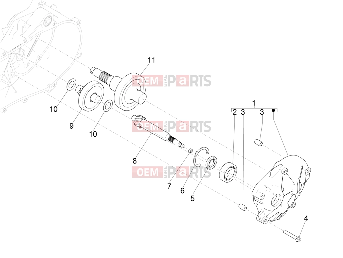 Engine » Reduction unit - Piaggio NRG Power DD 2018