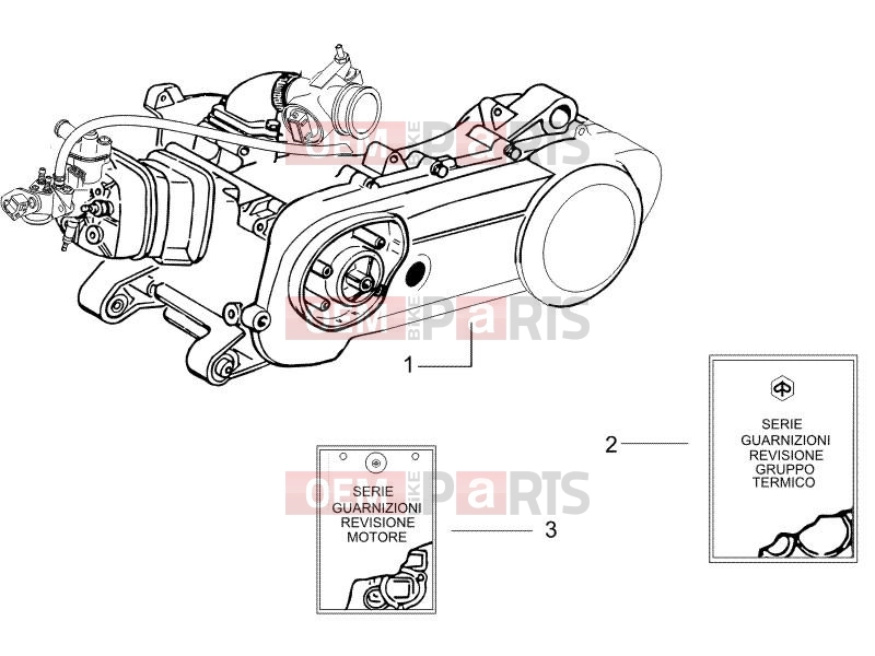 Engine » Engine, assembly - Piaggio NRG Power Purejet 2012