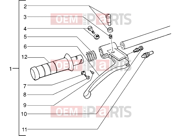 PIAGGIO Handlebars » Handlebars component parts