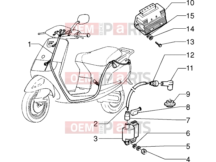 Electrical system » Electrical devices - Piaggio Sfera RST 80