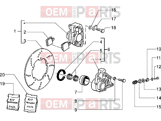 PIAGGIO Handlebars » Handlebars component parts