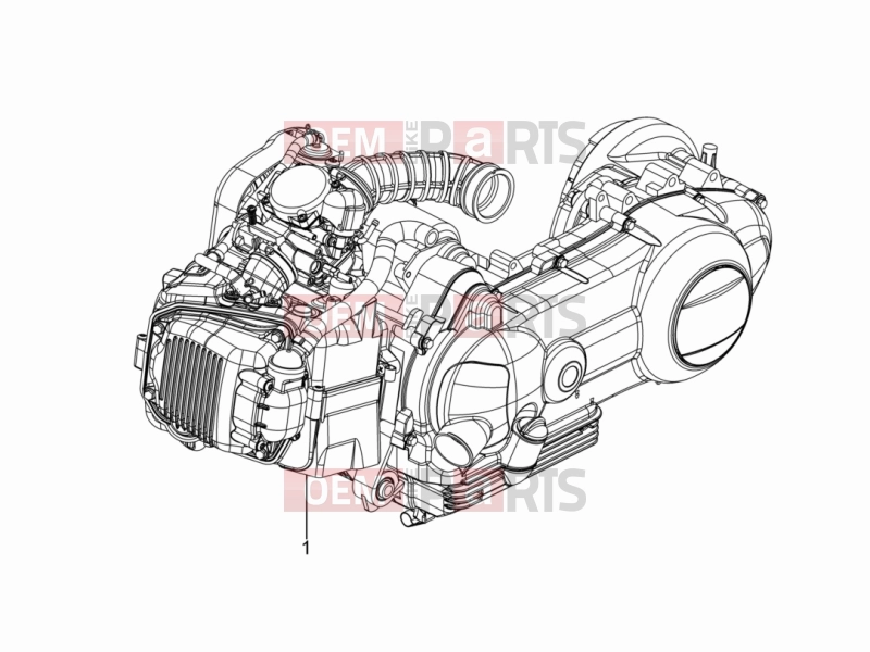 PIAGGIO Typhoon 125 4T 2V Engine » Engine, assembly