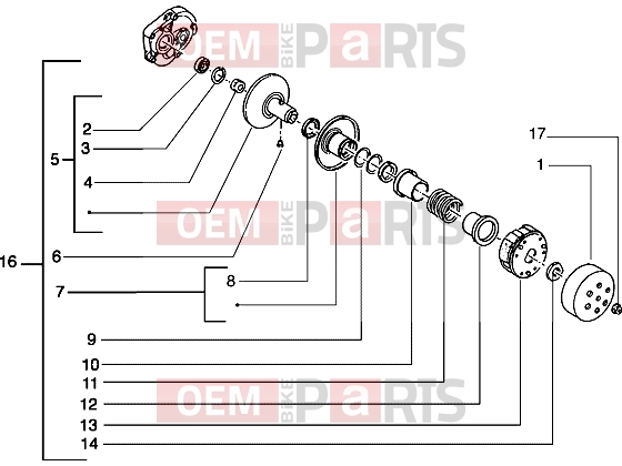 PIAGGIO Engine » Driven pulley
