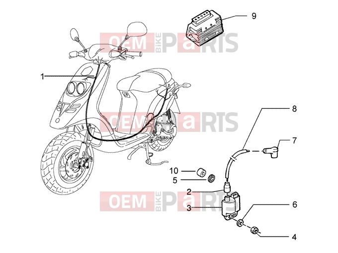 Electrical system » ELECTRICAL DEVICE - Piaggio Typhoon 50 (U.S.A.)