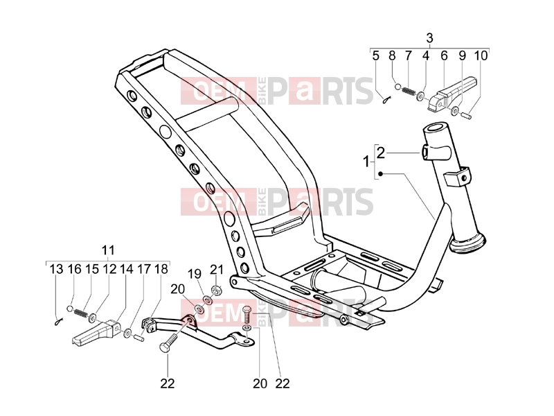 Frame - Plastic parts - Coachwork » Frame/bodywork - Piaggio Typhoon 50 2T 2006