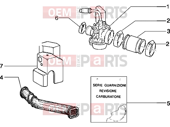 Engine » Carburettor - Piaggio Typhoon 50 X 2T