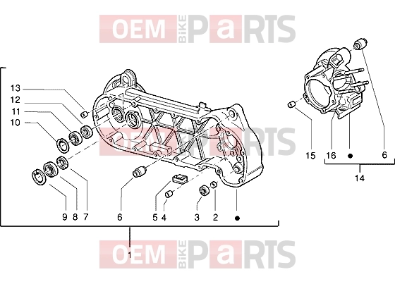 PIAGGIO Engine » Crankcase