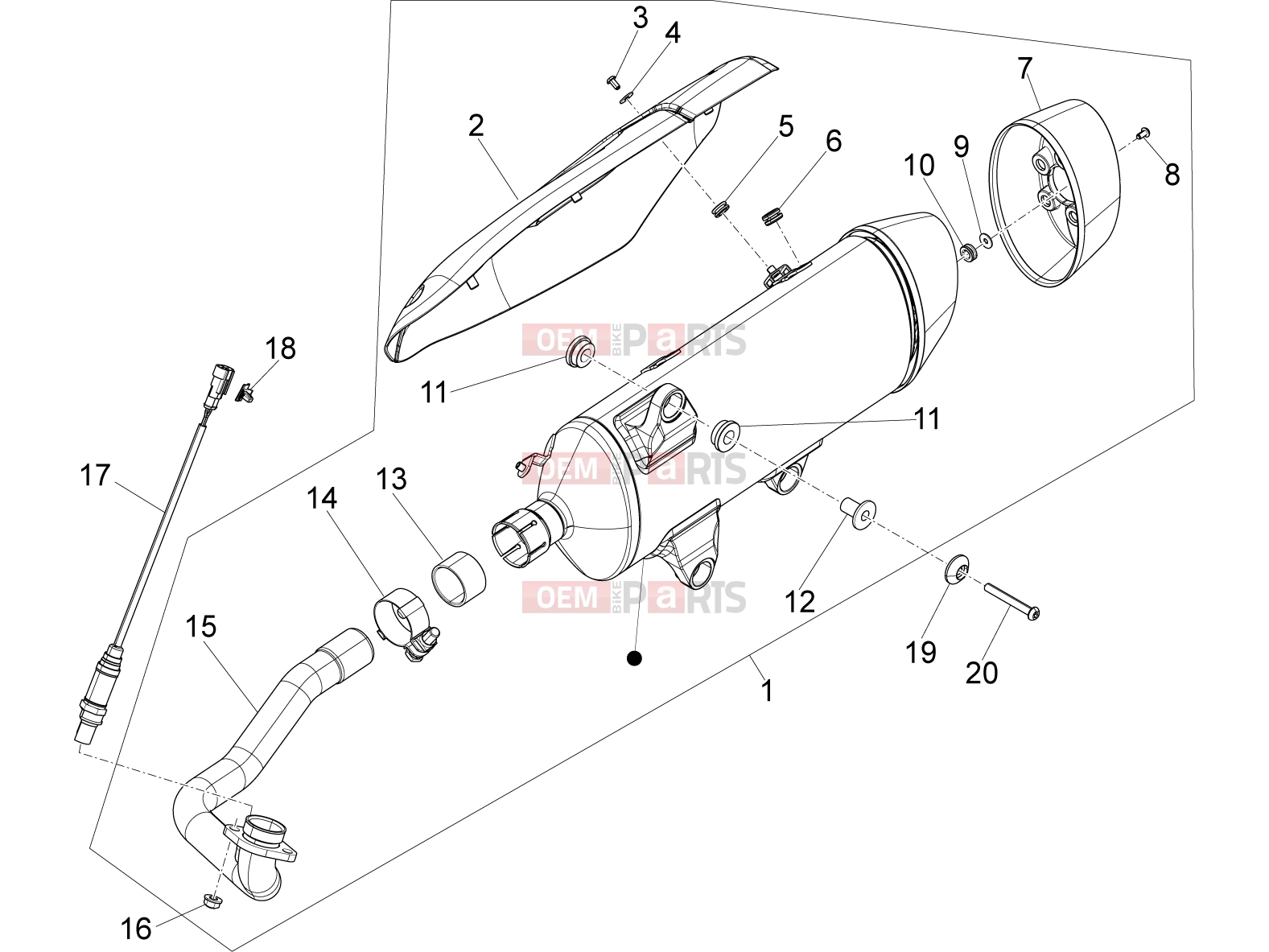 PIAGGIO X10 350 4V I.E. Engine » Silencer