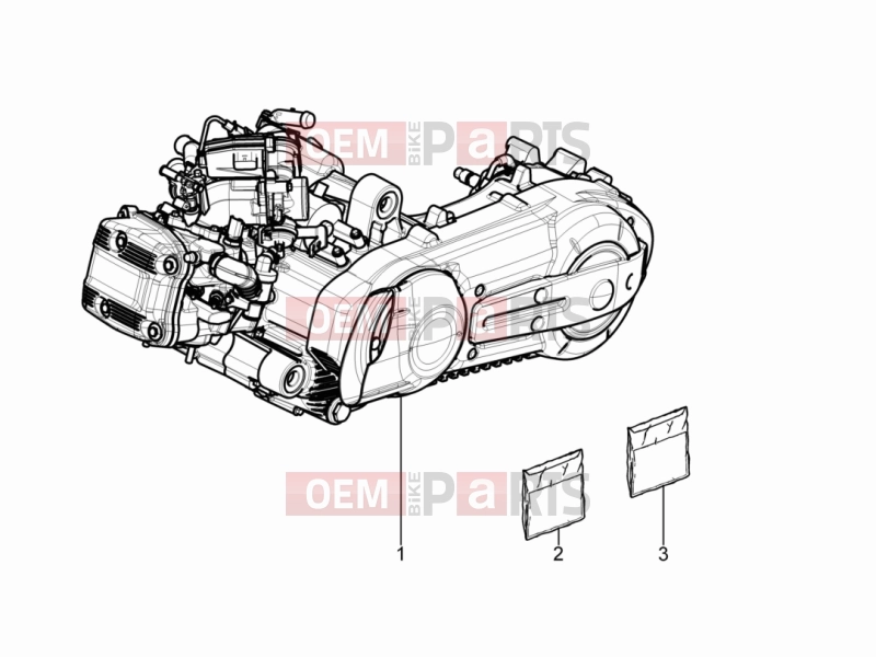 Engine » Engine, assembly - Piaggio X10 500 4V I.E. 2013