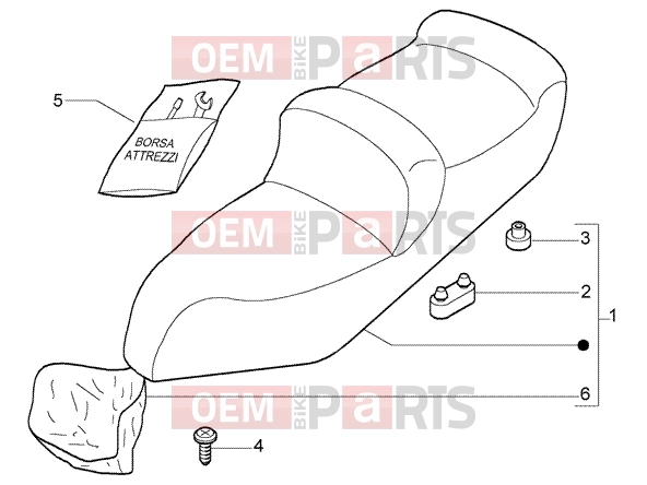 PIAGGIO Chassis » SADDLE-TOOLS KIT