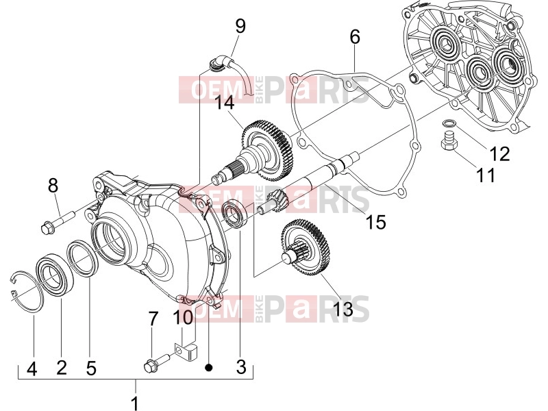 Engine » Reduction unit - Piaggio X8 200 2007