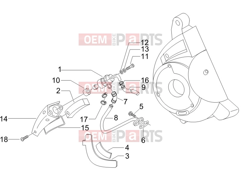 Engine » Secondary air box - Piaggio X8 200 2007