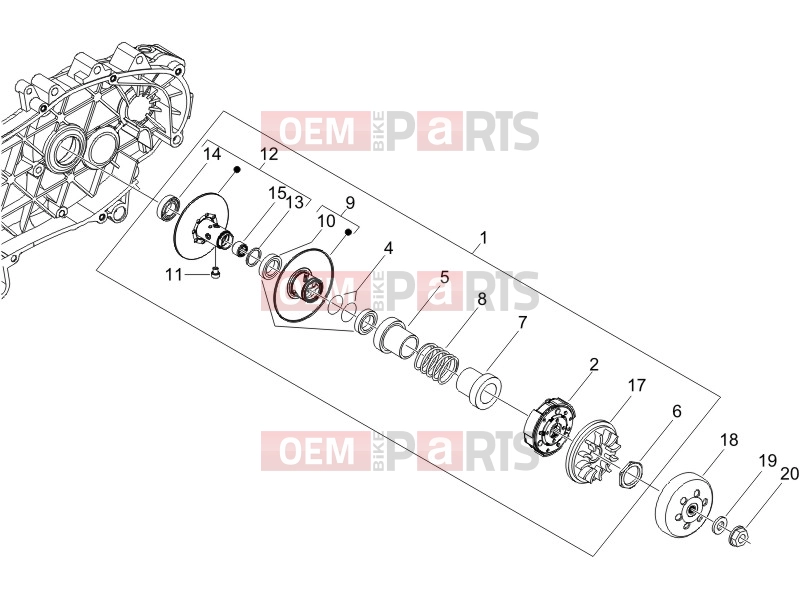 PIAGGIO X9 125 Evolution Engine » Driven pulley