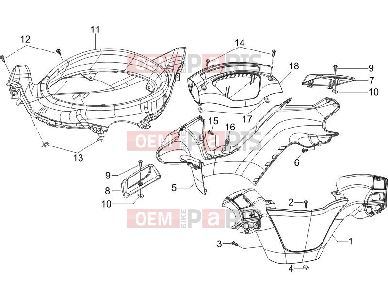PIAGGIO X9 125 Evolution Handlebars/Steering » Handlebars coverages