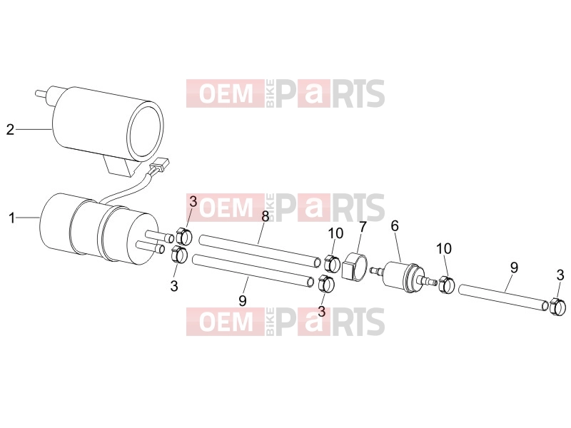 PIAGGIO X9 125 Evolution Frame - Plastic parts - Coachwork » Supply system