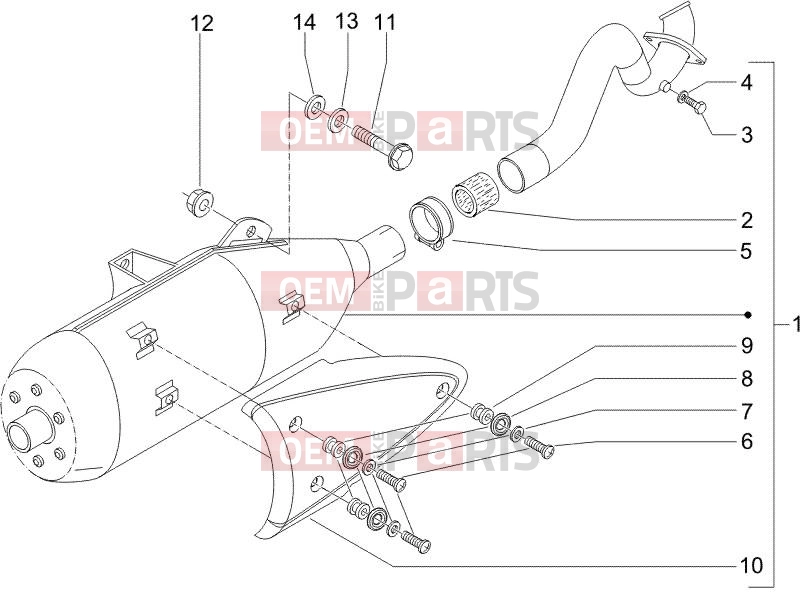 PIAGGIO X9 125 Evolution Engine » Silencer